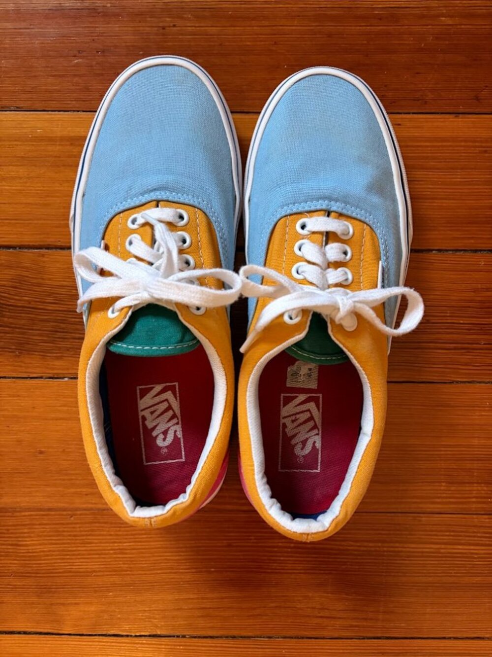 Vans Era Colorblock Sneakers | Pink, Blue, Yellow | Size 9